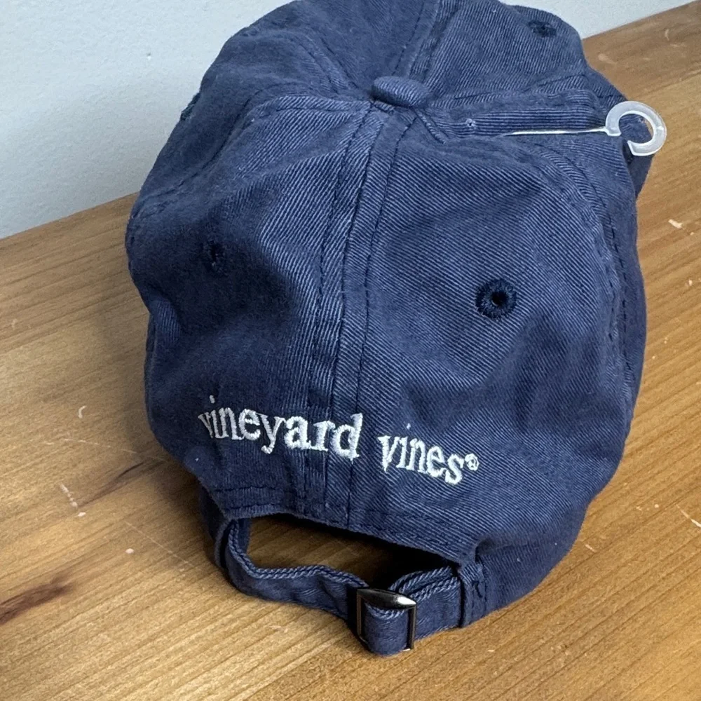 Vineyard Vines Navy Blue Cap with White Embroidery
